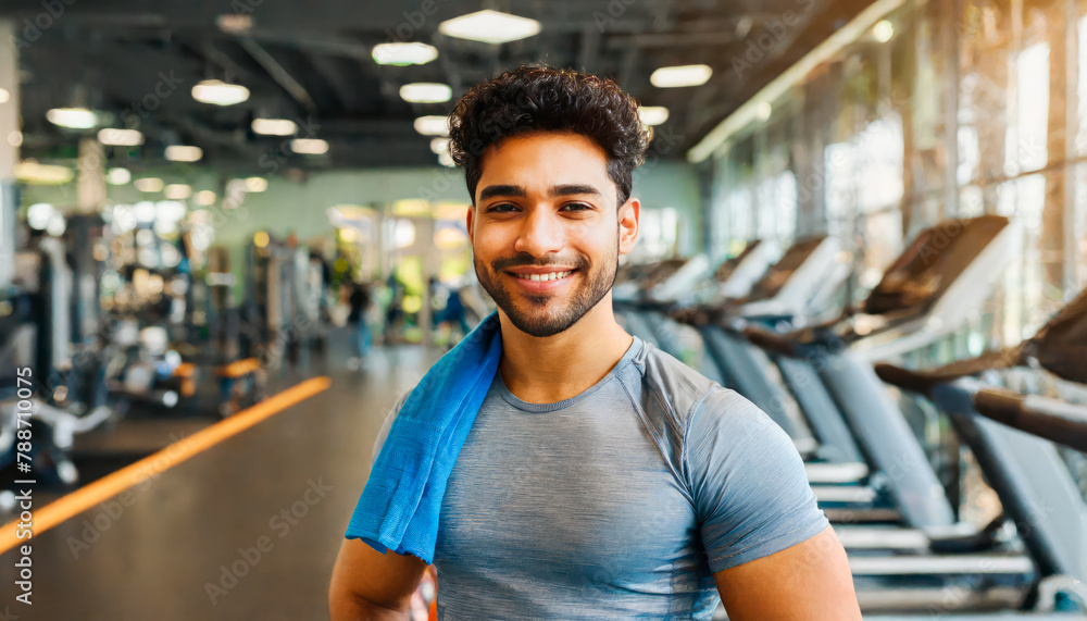 Fototapeta premium portrait of a man in a gym