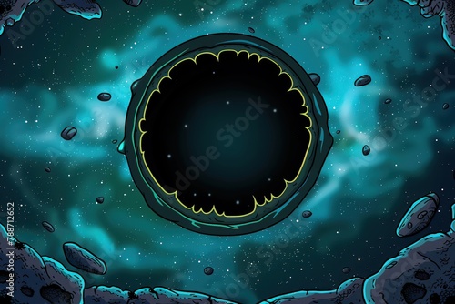 A mischievous black hole swallows a passing star, its insatiable hunger devouring all in its path