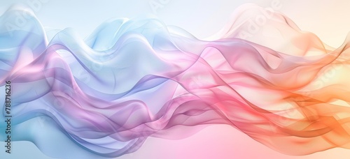 Minimalist Elegance: Rainbow Waves on White Canvas Generative AI