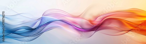 Minimalist Rainbow Wave Design Generative AI