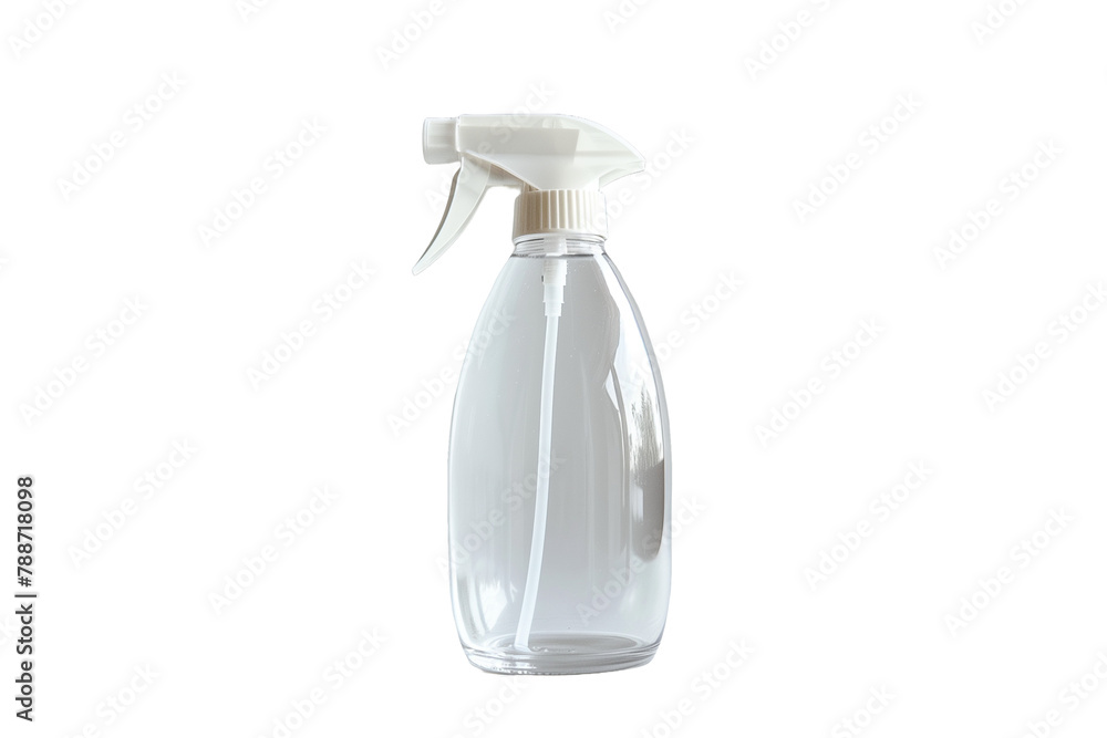 Clear Plastic Spray Bottle - isolated on White Transparent Background ...