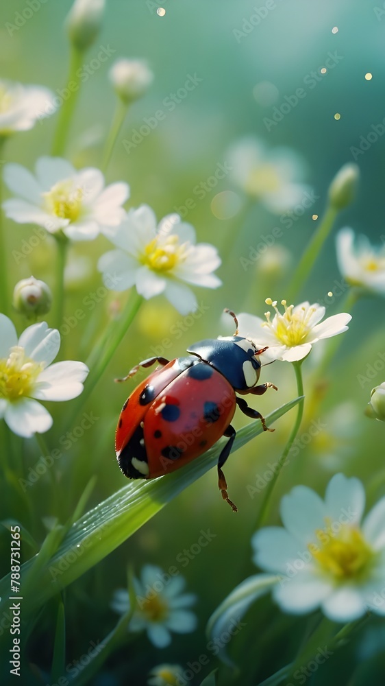 ladybug on flower ladybug on flower