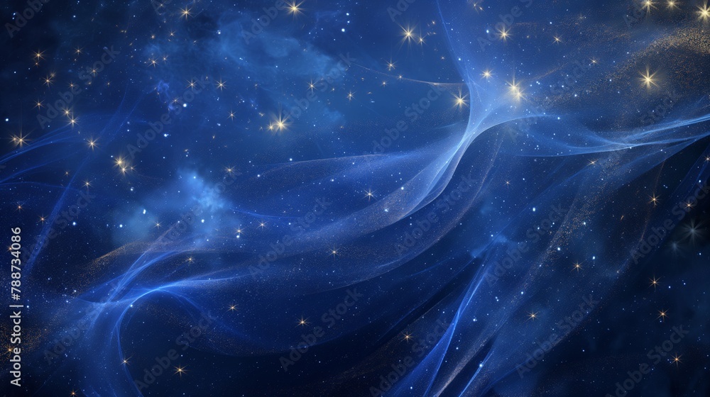 Celestial Blue Waves with Stardust Celestial Blue Waves with Stardust