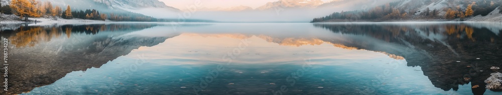 Sunset Reflection on Tranquil Mountain Lake Sunset Reflection on Tranquil Mountain Lake
