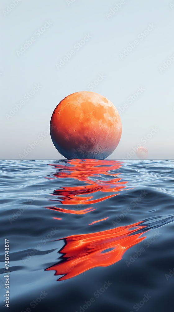 Full moon over a tranquil sea, serene, highresolution photography, mystical, nighttime Full moon over a tranquil sea, serene, highresolution photography, mystical, nighttime