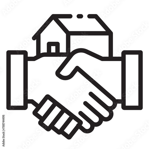 handshake icon vector