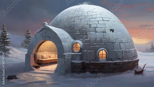 Winter Wholeness: Igloo Coexisting Harmoniously with Environment