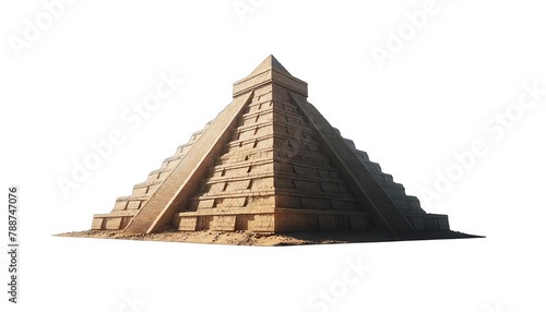 A photo of the ancient Mayan pyramid of Kukulkan at Chichen Itza, Yucatan Peninsula, Mexico.