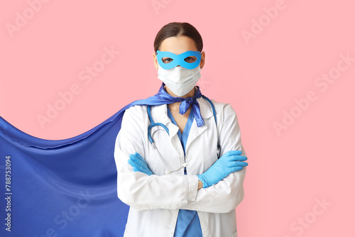Female doctor superhero in ...