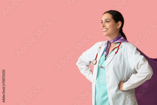 Beautiful female doctor in ...