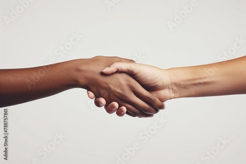 warmth of a supportive gesture, with two hands clasped together, against a pristine white background, illustrating the essence of support service.
