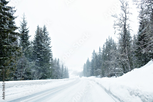 Norwegian snowy roads  