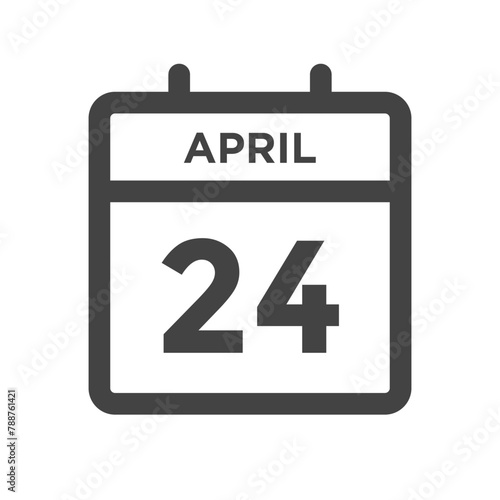 April 24 Calendar Day or Calender Date for Deadline or Appointment photo