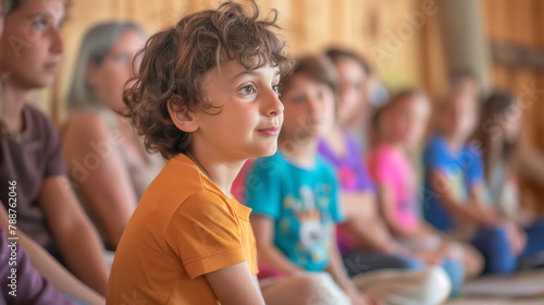 Parents and children attending workshops on sustainable living and eco-friendly practices. Happiness, love, sincerity, team, knowledge, desire to live © Лариса Лазебная