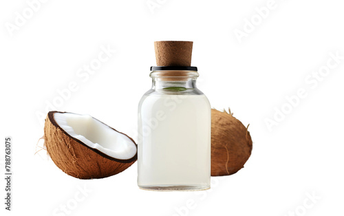 Bottle of Coconut Oil on Transparent Background