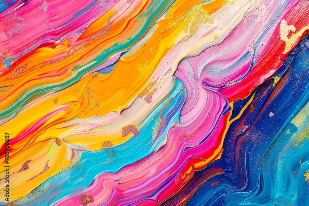 Spectrum serenade. Abstract waves in vibrant motion