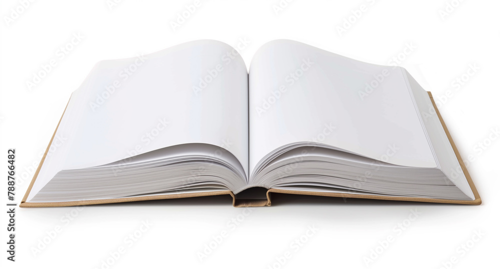 Open book with blank pages (generative AI) Open book with blank pages (generative AI)