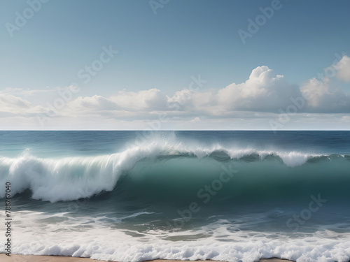  Beautiful textured blue sea natural wave , storm over the sea
