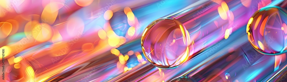 Abstract composition with colorful glass tubes and light reflections Abstract composition with colorful glass tubes and light reflections
