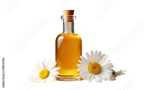 Chamomile Oil with Clear Background