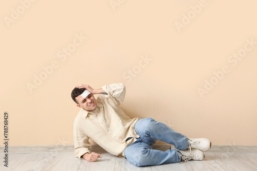 Young man with brain concus...