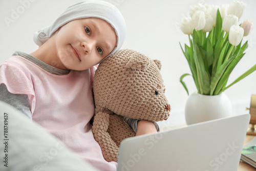 Little girl after chemother...