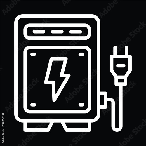 power supply icon outline design