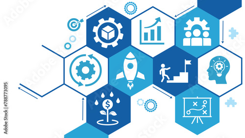 Start up icon - starting a business. startup, new business, idea, innovation, target, planning, vision, infographic, template, presentation, concept, banner, pictogram, icon set, icons