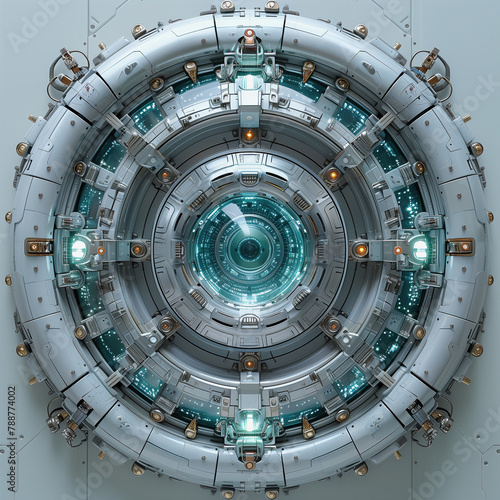 Intricate Futuristic Reactor Core Design