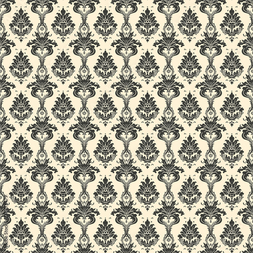Old fashioned damask ornament, royal victorian seamless texture