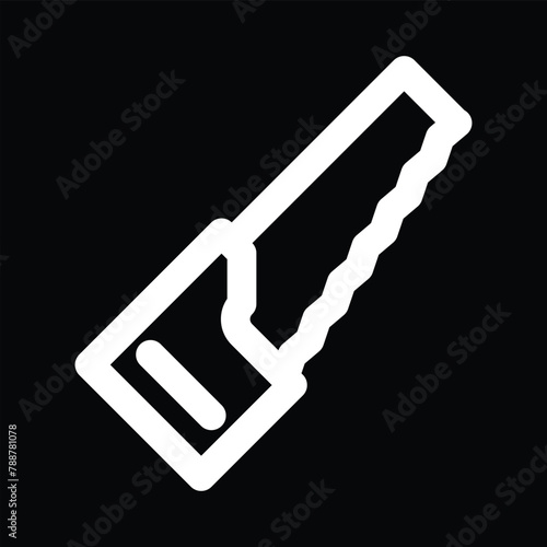 saw icon vector outline design