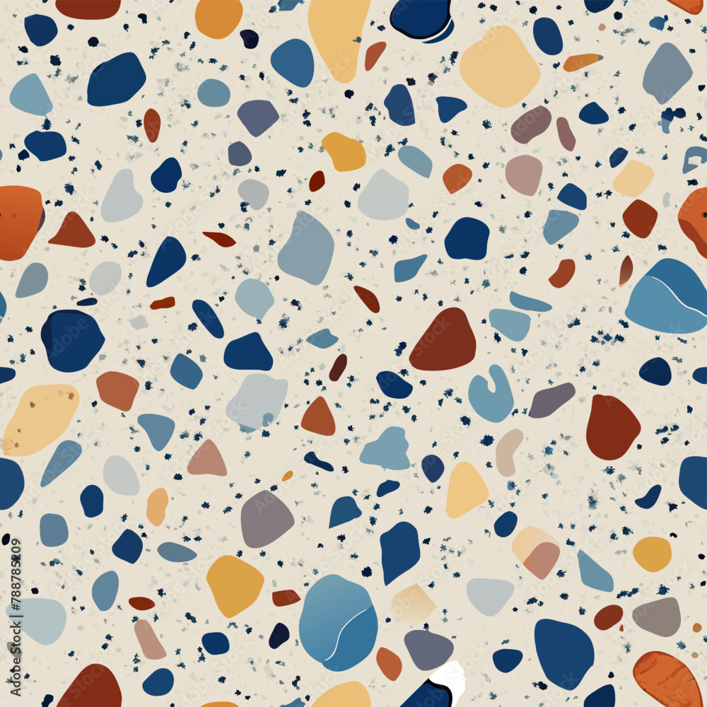 Terrazzo flooring vector seamless pattern. Italian terrazzo mosaic texture. Terrazzo seamless print tile. Concrete, granite, cement terrazo template. Terrazzo Floor material. Particles pebble, glass. Terrazzo flooring vector seamless pattern. Italian terrazzo mosaic texture. Terrazzo seamless print tile. Concrete, granite, cement terrazo template. Terrazzo Floor material. Particles pebble, glass.