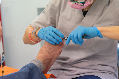 Senior Receiving Foot Care from a Podiatrist