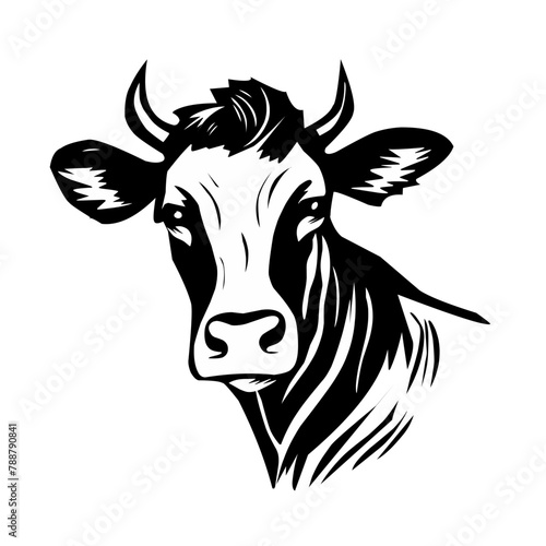 Cow Flat Icon Isolated On White Background