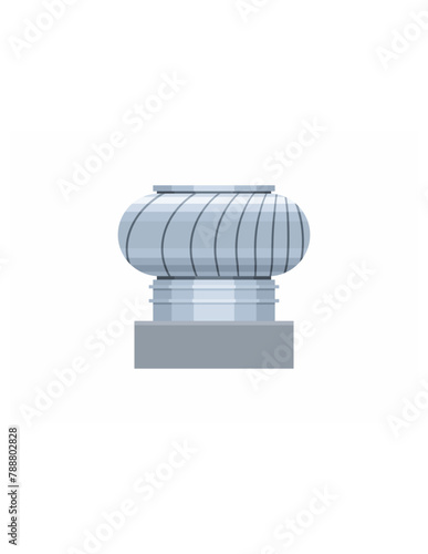 Roof air ventilator. Simple flat illustration.