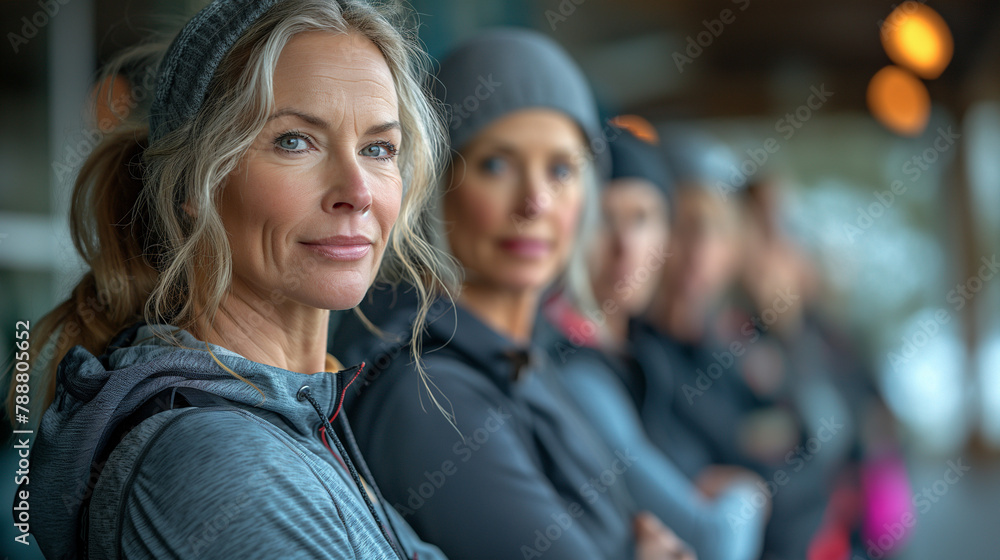 AI generated illustration of a middle-aged woman at the gym, healthy lifestyle concept AI generated illustration of a middle-aged woman at the gym, healthy lifestyle concept