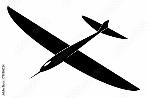 glider silhouette vector illustration