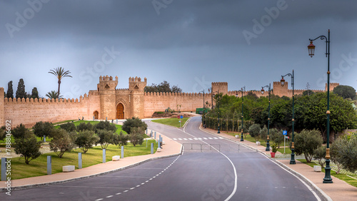 Rabat, Morocco - March 23, 2024: Chellah or Sala Colonia is a medieval fortified necropolis located in Rabat, Morocco. Rabat is the capital of Morocco photo