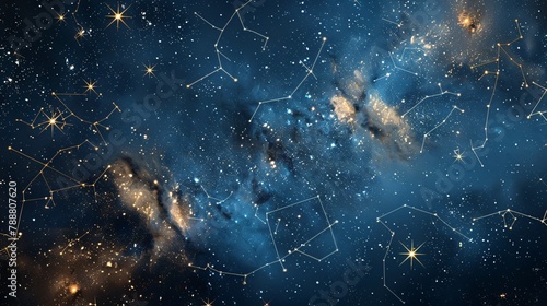 Night sky with stars and nebula. Elements of this image furnished by NASA photo