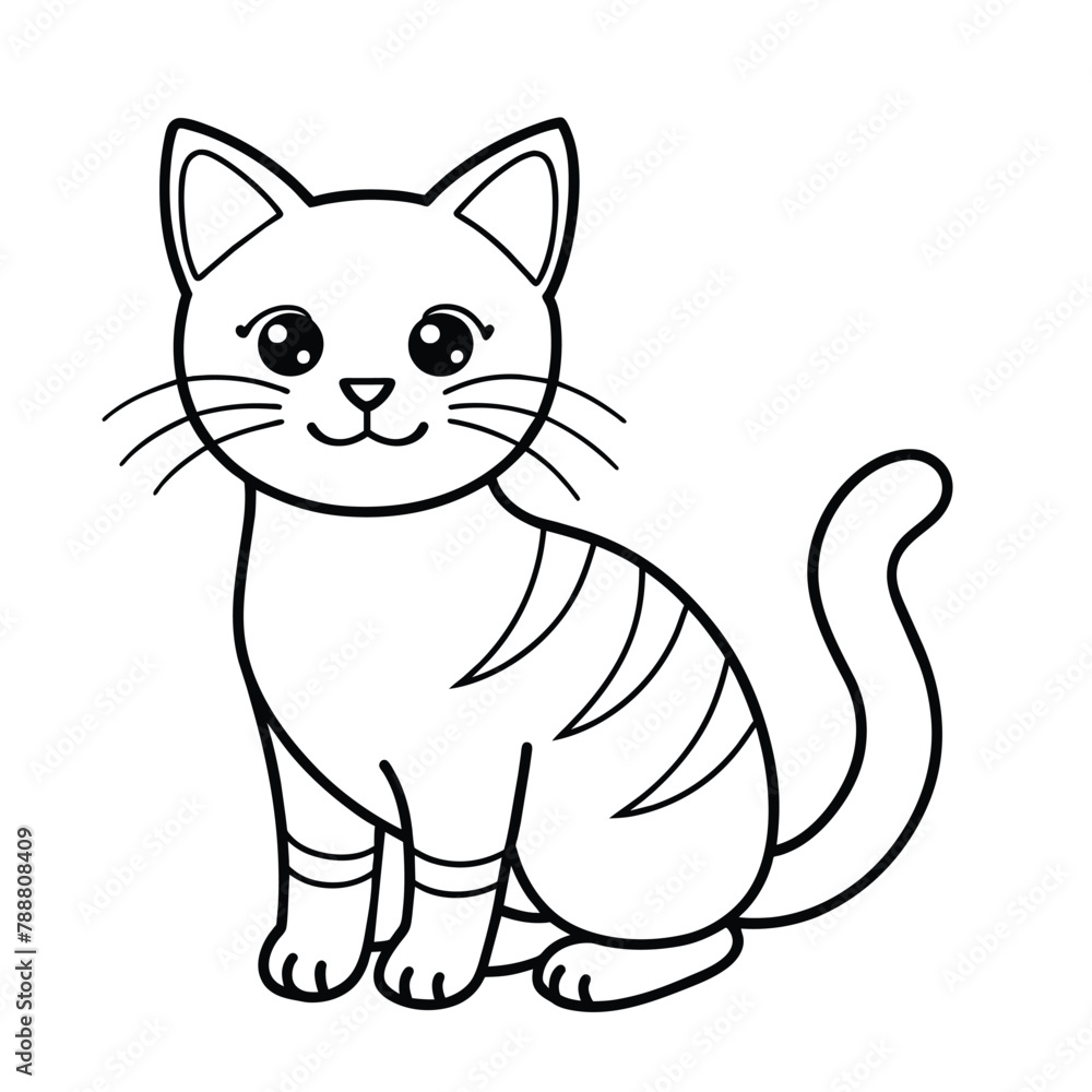 a drawing of a cat with a collar that says a drawing of a cat with a collar that says