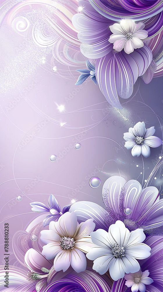 Beautiful purple floral background 