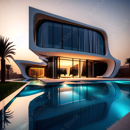 modern exterior Dubai house 