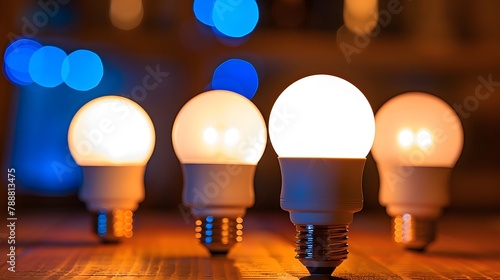 A range of energy efficient LED light bulbs designed to replace traditional incandescent and CFL bulbs offering long lasting illumination reduced energy consumption and lower electricity