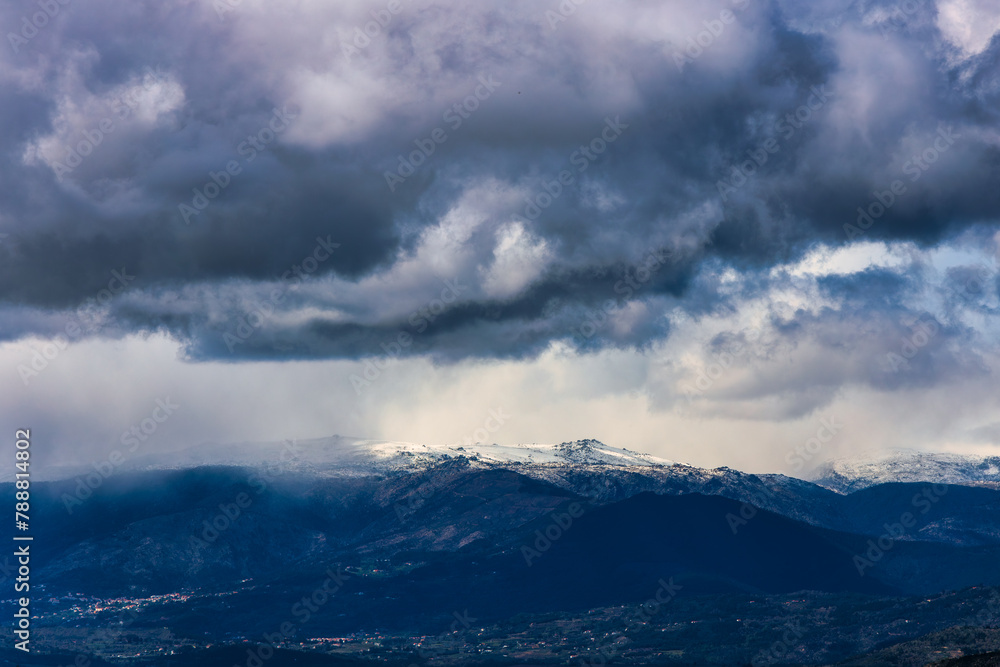 Stormy Clouds Over Snowy Serra da Estrela