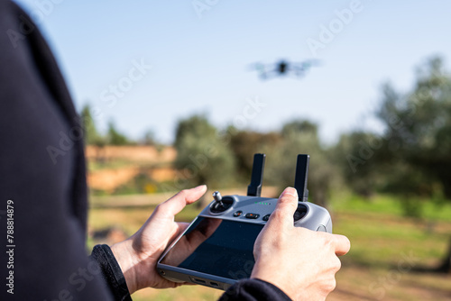Photos Expert pilot navigates drone, capturing stunning aerial visuals perfect meteorol