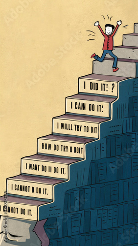 poster design with motivational message for children