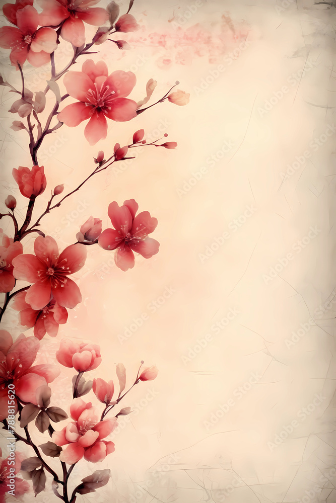 Fototapeta premium Floral background for invitation 