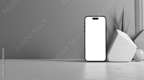 Standing smartphone with a minimalist approach with the transparent screen: easy modification