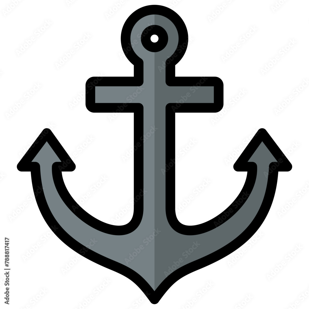 anchor icon illustration design with outline anchor icon illustration design with outline