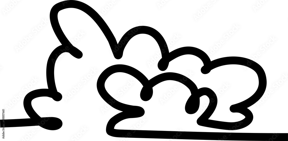 Clouds icon collection. Doodle bold line Clouds icon collection. Doodle bold line